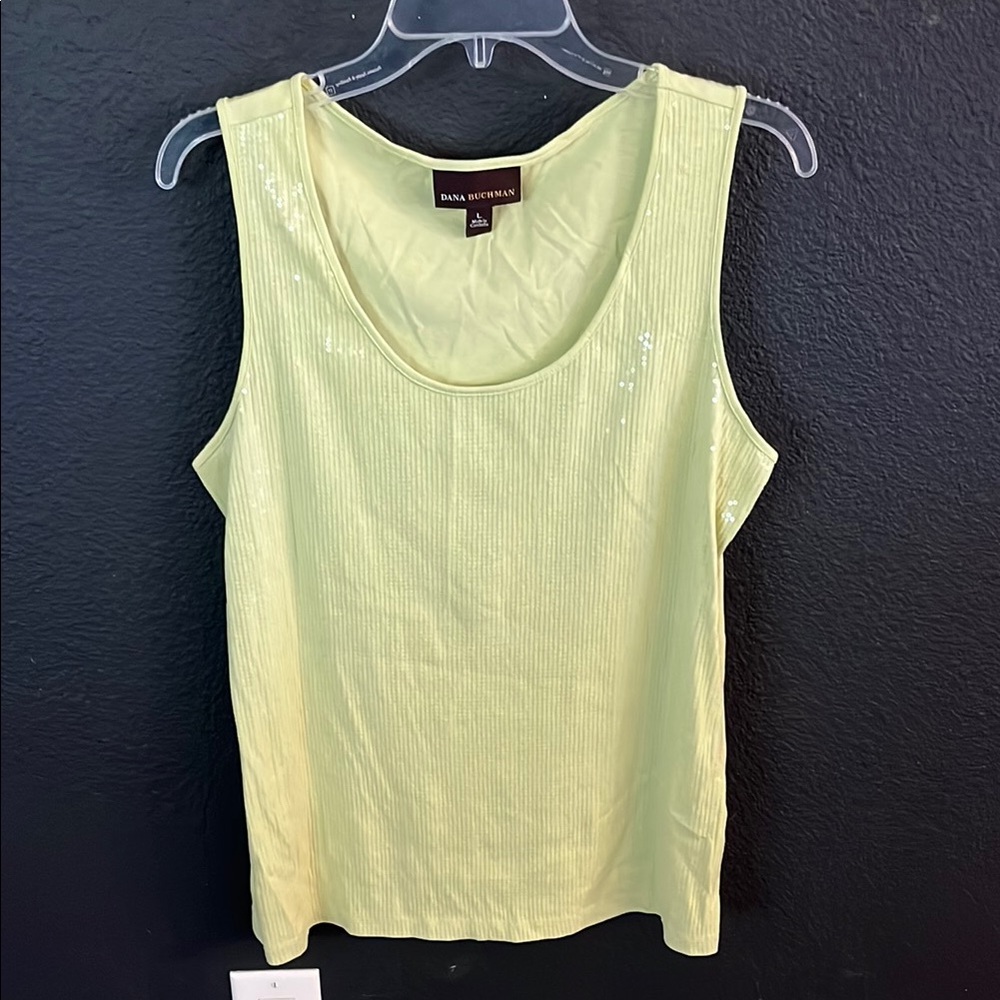 Dana Buchman Yellow Sleeveless Tank Top